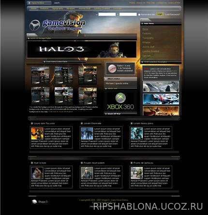 Шаблон GameVision (Игровой портал)