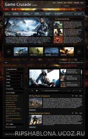Шаблон в стиле Call of Duty 4 Joomla